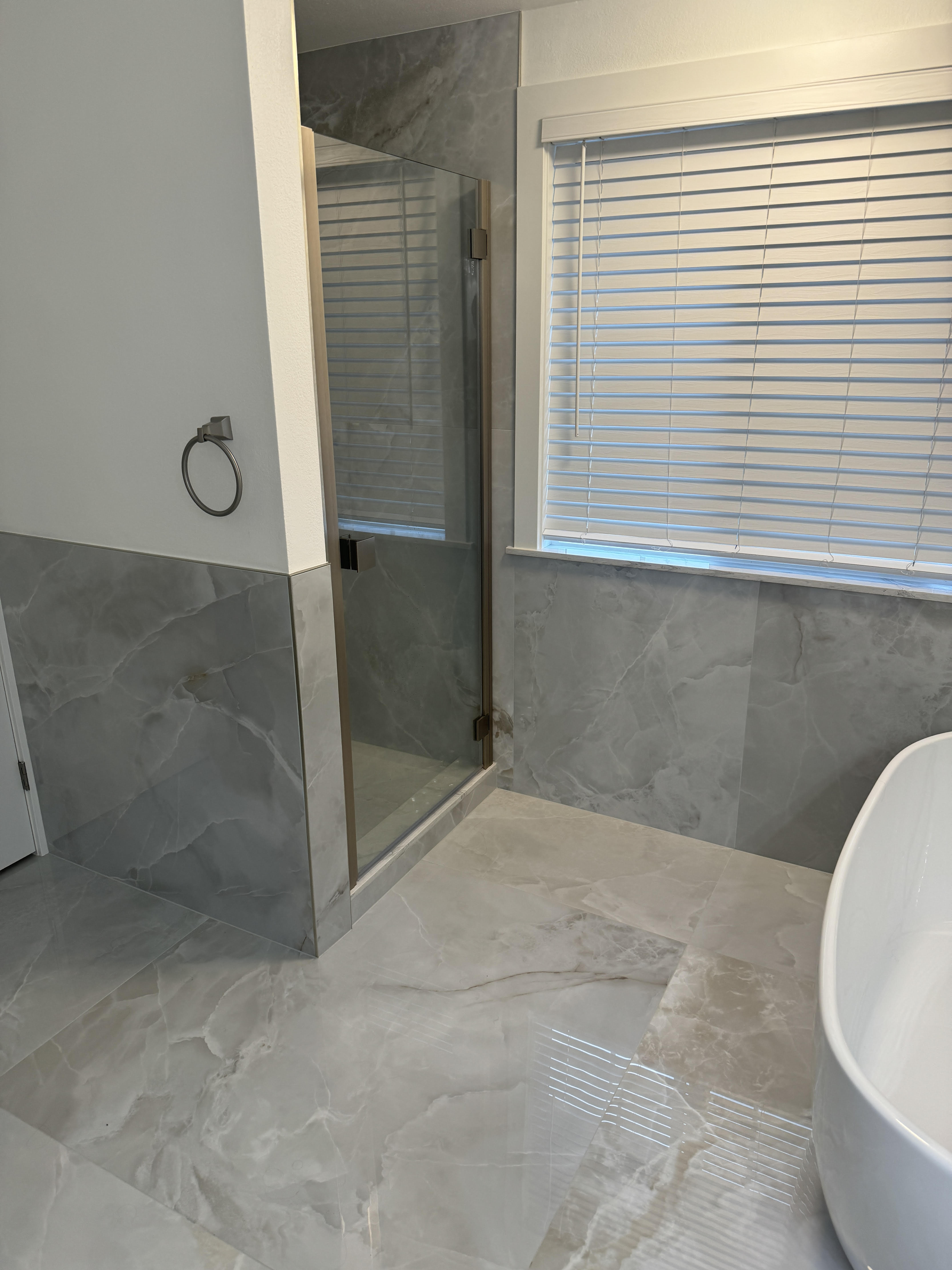 Bathroom tile work detail